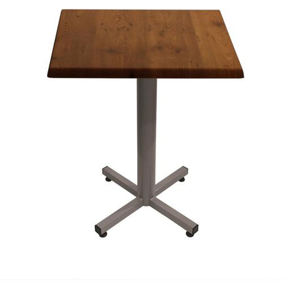 Table Coffee carrée L.70 x P.70 x H.75 cm - Plateau Colorado – Pied central Aluminium