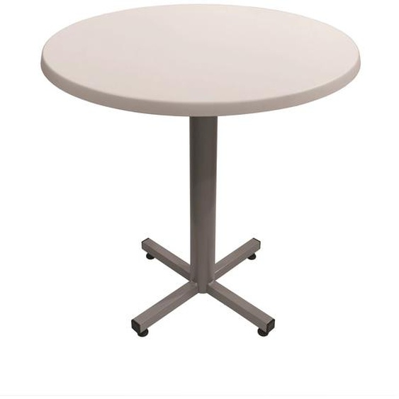 Table Coffee ronde Ø.70 x H.75 cm - Plateau Blanc – Pied central Aluminium