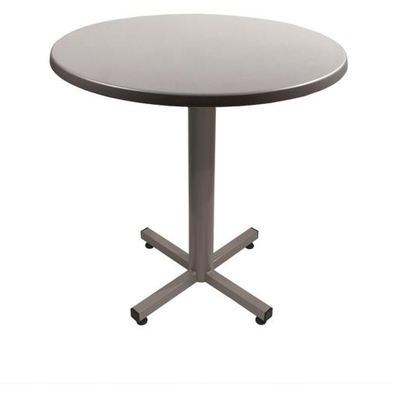 Table Coffee ronde Ø.70 x H.75 cm - Plateau Gris – Pied central Aluminium