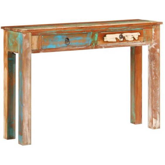 Table console 110x30x75 cm bois massif de récupération