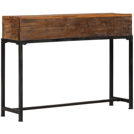 Table console 110x30x80 cm bois massif de récupération