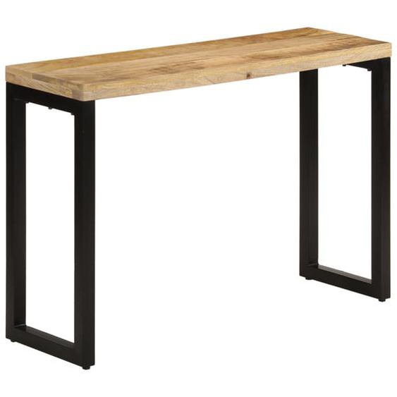Table console 110x35x76 cm bois de manguier massif brut
