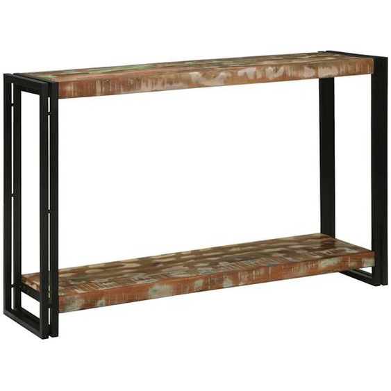 Table console Multicolore 120 x 33 x 75 cm Bois Recyclé Solide