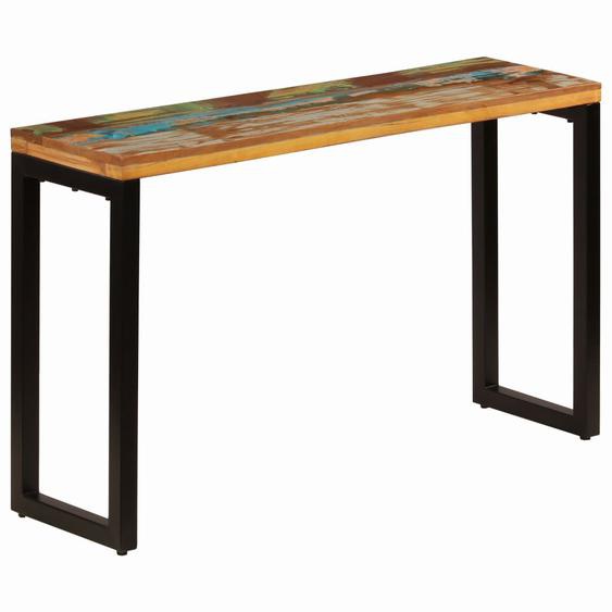 Table console 120x35x76 cm Bois de récupération solide et acier