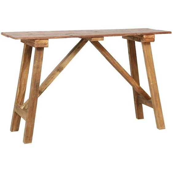 Table console 130x40x80 cm bois de récupération mélangé