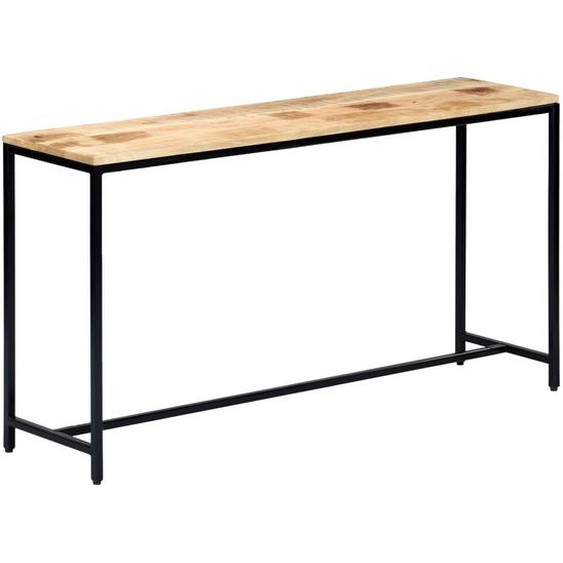 Table console 140 x 35 x 76 cm Bois de manguier massif brut