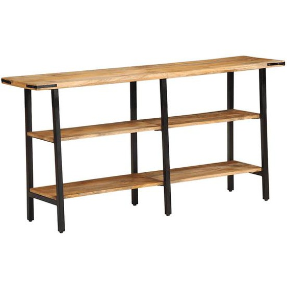 Table console 140x35x70 cm bois de manguier massif