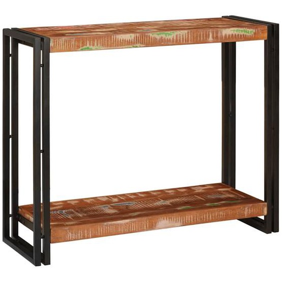 Table console Multicolore 90 x 33 x 75 cm Bois Recyclé Solide