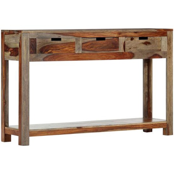 Table console avec 3 tiroirs 120x30x75 cm Bois massif