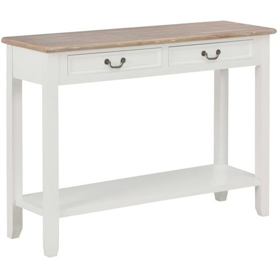 Table console Blanc 110x35x80 cm Bois