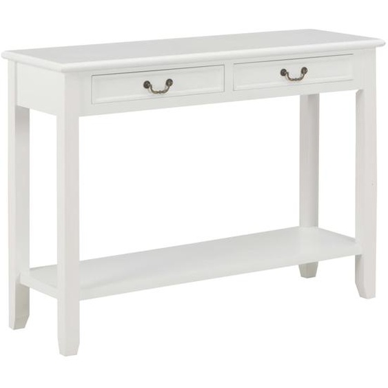 Table console Blanc 110x35x80 cm Bois
