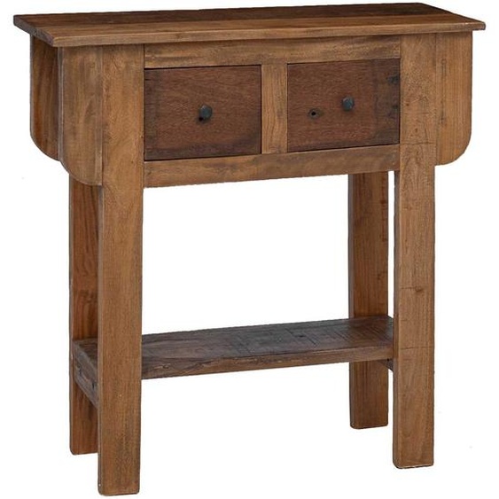 Table console bois de récupération mélangé 80x35x80 cm