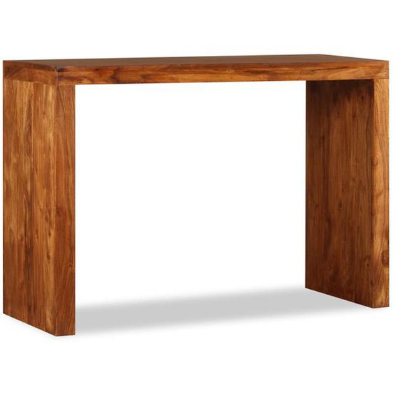 Table console Bois massif avec finition miel 110x40x76 cm