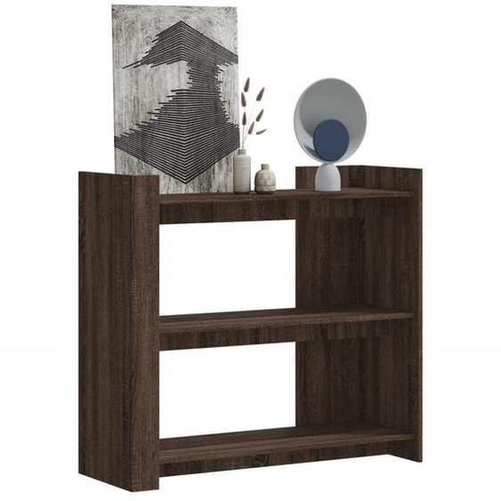 Table console chêne marron 100x35x90 cm bois dingénierie