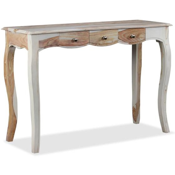 Table console et 3 tiroirs Bois de Sesham massif 110x40x76 cm