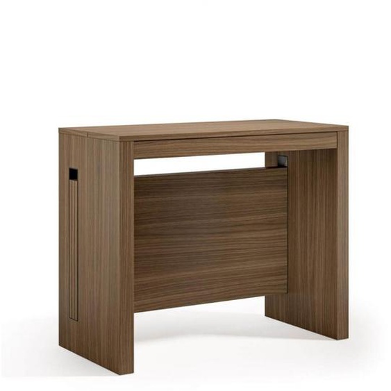 Table console extensible 8 couverts TOPAZ noyer 90 cm avec allonges intégrées
