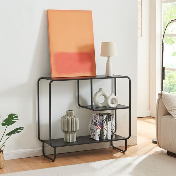 Table console Færder 91,5 x 33 x 80,5 cm acier noir mat