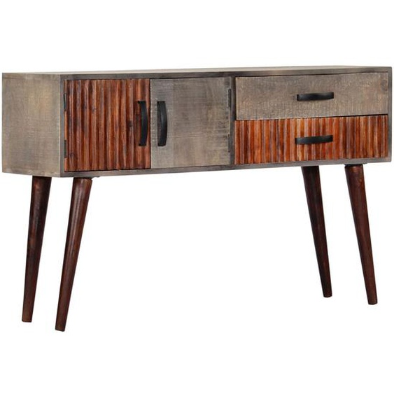 Table console Gris 120x35x75 cm Bois de manguier massif brut
