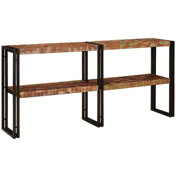 Table console Multicolore 160 x 33 x 75 cm Bois Recyclé Solide