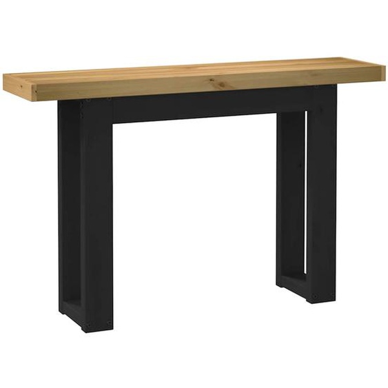 Table console NOAIN pieds en forme de U 120x30x75 cm massif pin