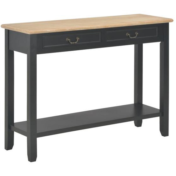 Table console Noir 110x35x80 cm Bois