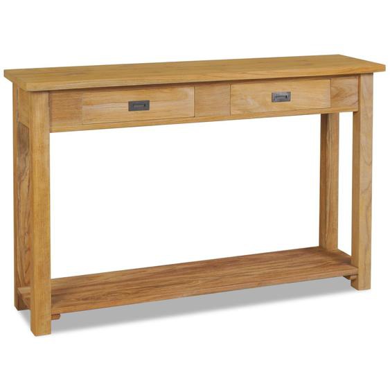 Table console teck massif 120x30x80 cm