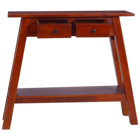 Table console - UMR - Marron classique 90x30x75 cm Bois dacajou massif LL21680
