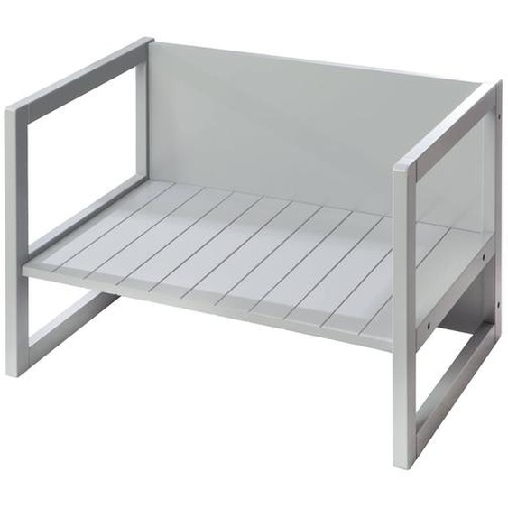 Table Convertible En Banc Évolutif À 2 Hauteurs Dassise Gris