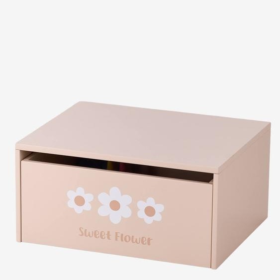 Table dactivités avec coffre de rangement rose