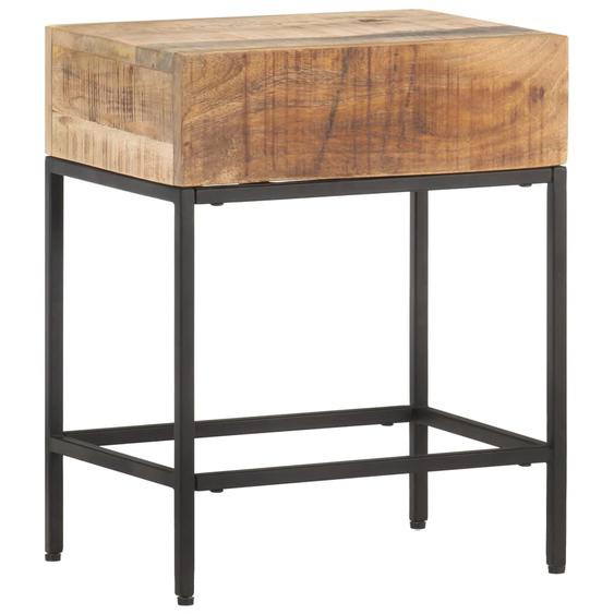 Table dappoint 40x30x50 cm Bois massif de manguier brut