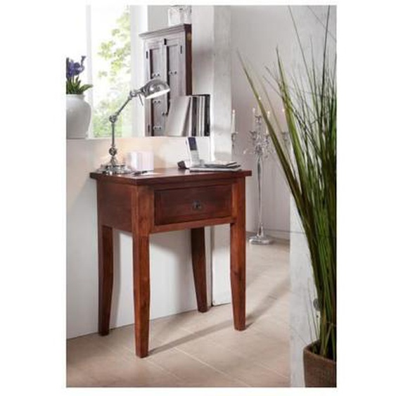Table dappoint - Bois massif dacacia laqué (Nougat) - Style colonial - OXFORD #907