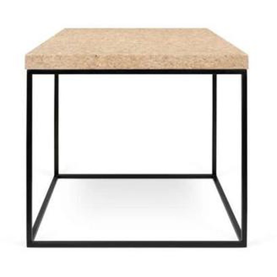 Table dappoint carrée en liège noir - TEMA HOME - Harvest - Style scandinave et moderne - Dimensions 50x50x47cm