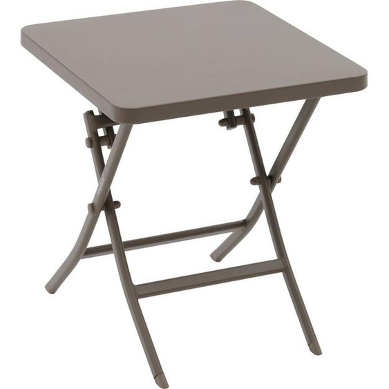 Table dappoint de jardin carré GREENSBORO Café 40 x cm - Acier, Traitement anti-rouille renforcé Hespéride