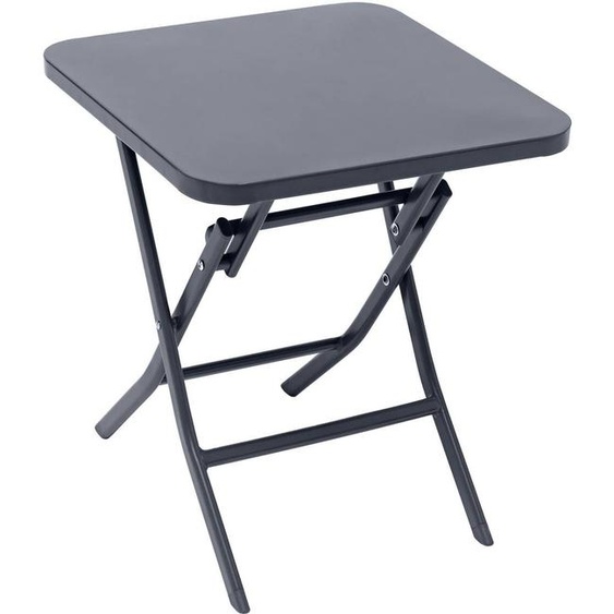 Table dappoint de jardin carré GREENSBORO Graphite 40 x cm - Acier, Traitement anti-rouille renforcé Hespéride