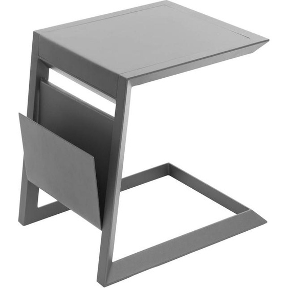 Table dappoint de jardin carrée ALLURE Graphite 55 x 45 cm - Aluminium traité époxy Hespéride