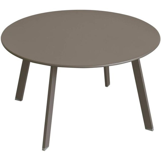 Table dappoint de jardin rond SAONA Tonka 70 x 40 cm - Acier traité époxy, Traitement antirouille renforcé Hespéride