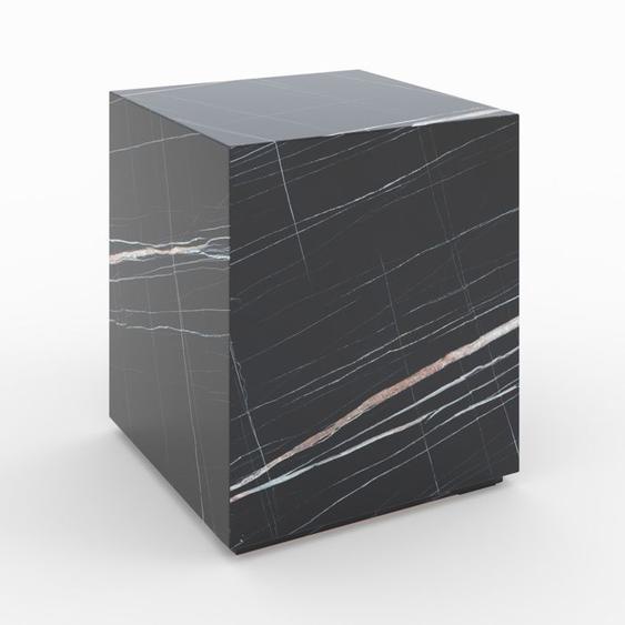 Table dappoint effet marbre noire -  Rendez-Vous Déco