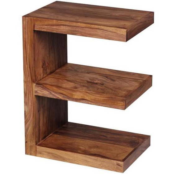 Table dappoint en bois massif - FINEBUY - Design contemporain - Sheesham - 45x60x30cm