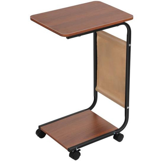 Table dappoint en forme de C,Table De Salon Avec Structure Métal,Table Basse Mobile,Table De Chevet Pour Petits Espaces,40*25*60cm