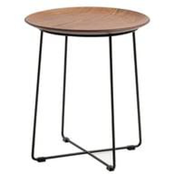 Table dappoint en frêne AL - bois foncé/noir