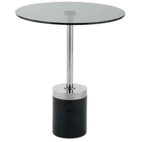 Table dAppoint en Marbre Lana 53cm Gris & Noir