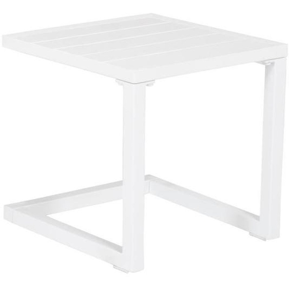Table dappoint BARBADOS en aluminium blanc
