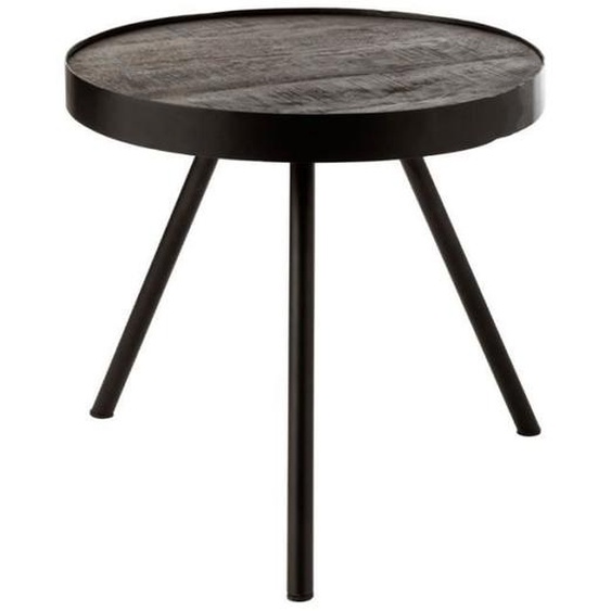 Table dappoint - J-LINE - Fien - Bois massif - Fer - 46 cm - Marron
