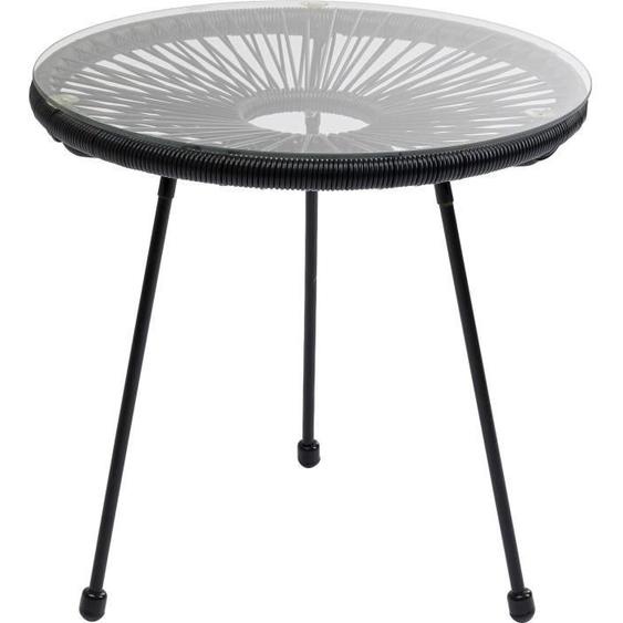 Table dappoint - KARE - Acapulco noire - Métal laqué - Design contemporain - Dimensions 50x50x50 cm
