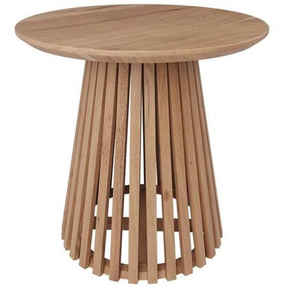 Table dappoint ronde bois clair en bois dacacia D50 cm -  Rendez-Vous Déco