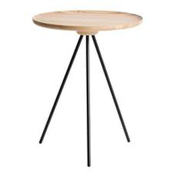 Table dappoint Key - noir - frêne naturel