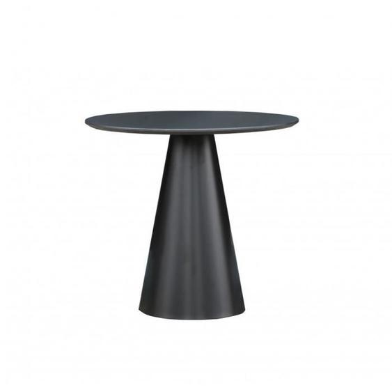 Table dappoint - MACABANE - DALY - Pied conique métal - Noir - 50x50cm