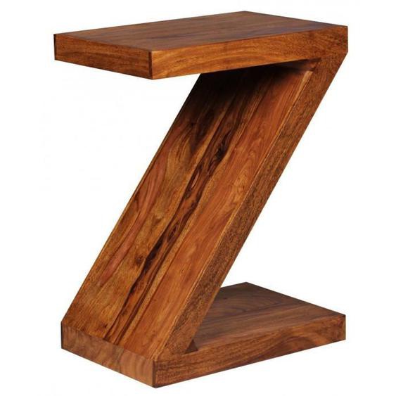 Table dappoint marron contemporain en bois massif L. 44 x P. 30 x H. 59 cm collection Fluttering VIV-39420 Marron