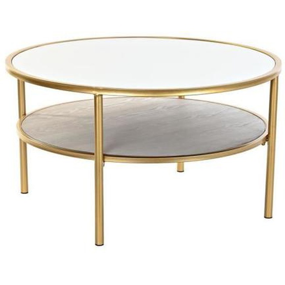 Table dappoint miroir métal aluminium glamour - Marque - Modèle - Blanc - 48 cm