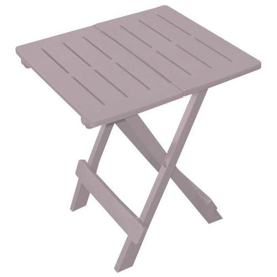 Table dappoint pliante - Adige - 44 x 44 x 50 cm - Taupe - Matière plastique